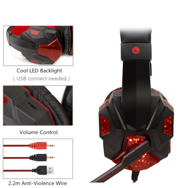 Auriculares Gaming Luminiscentes - Imagen 2