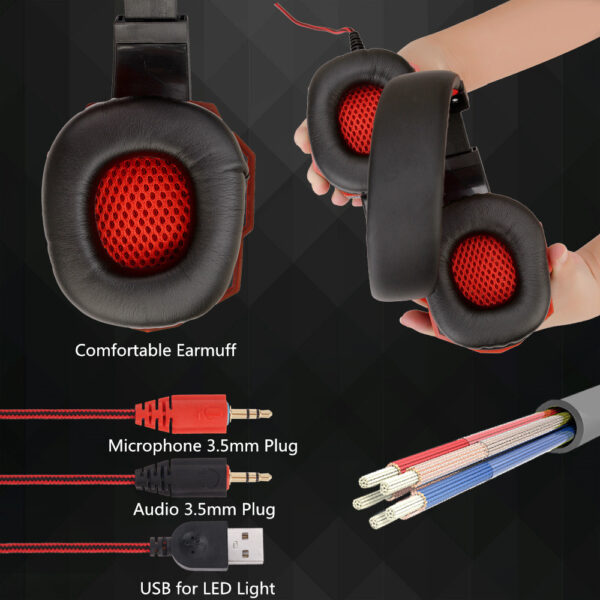 Auriculares Gaming Luminiscentes - Imagen 9