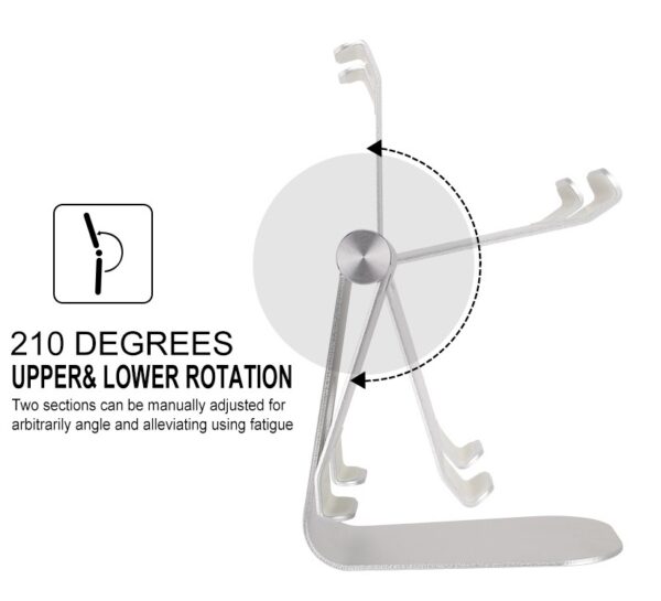 Soporte Multifuncional Doble Plegable de Aluminio para Teléfono y Tablet - Imagen 6