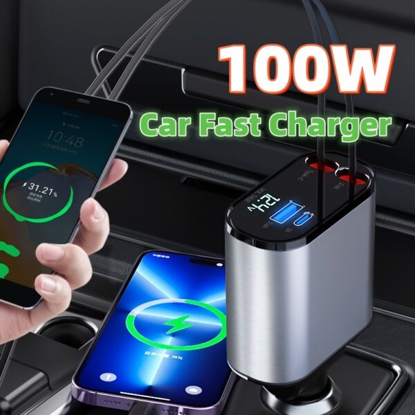 Cargador de Coche de Metal 100W