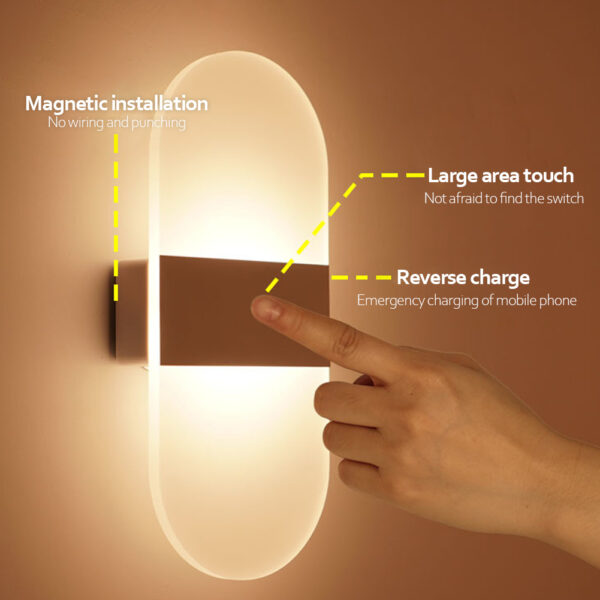 Lámpara de Pared Recargable USB - Imagen 6